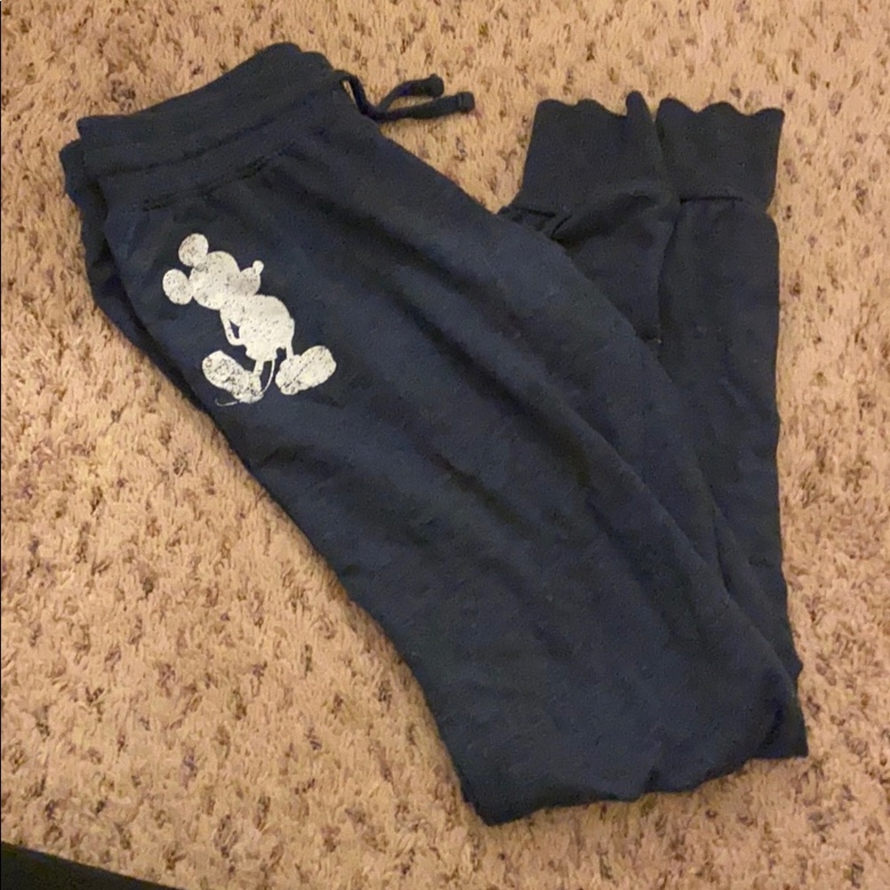 Navy blue Mickey Mouse sweatpants